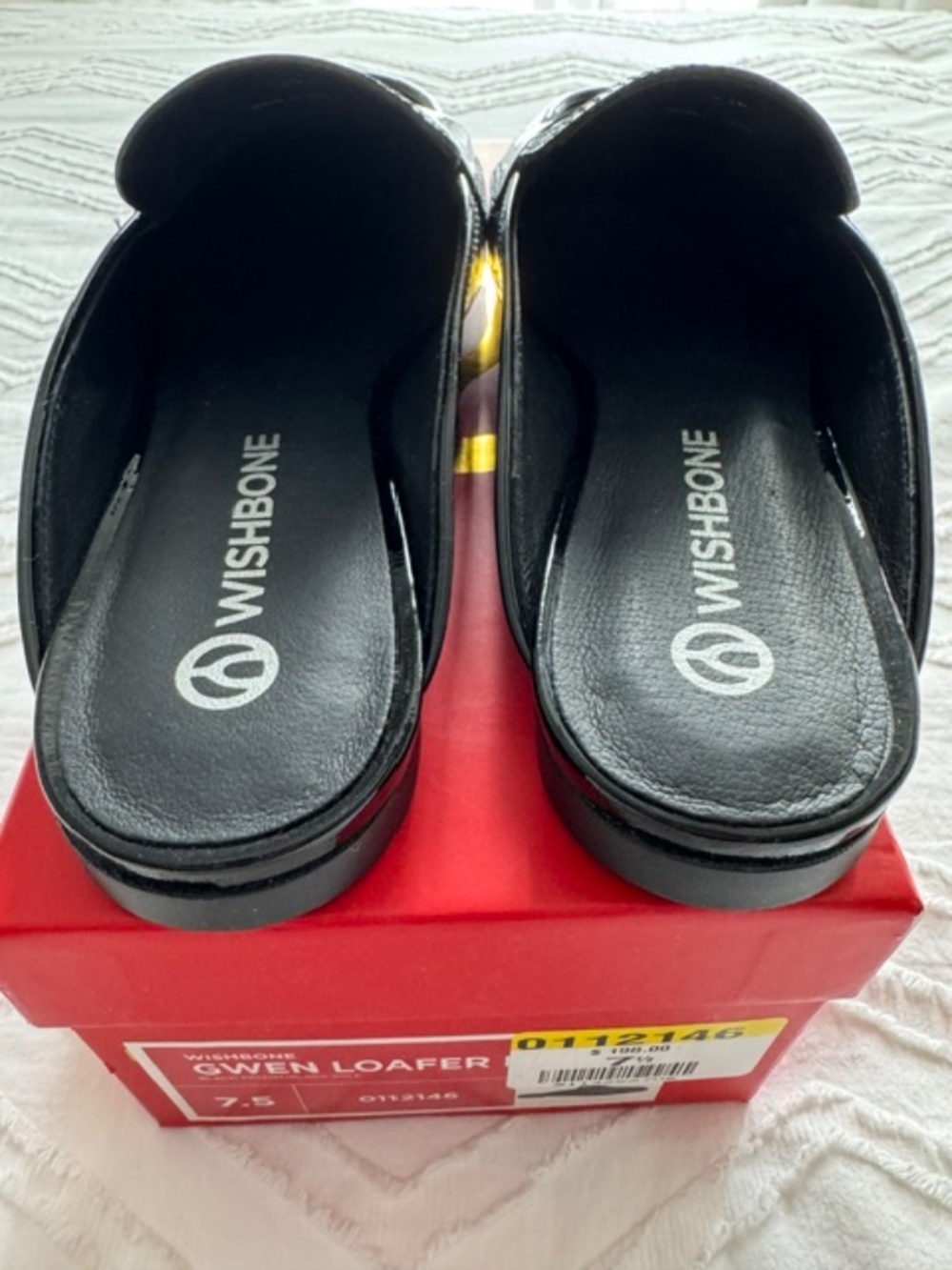 WISHBONE GWEN LOAFER MULE - BLACK - 7.5